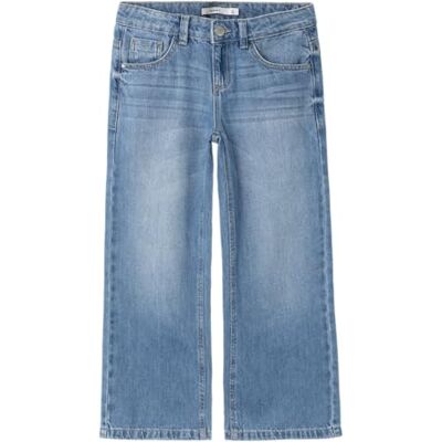 NAME IT Mädchen Girl Wide Fit Weite Jeans, Medium Blue Denim, 152 EU NAME IT Mädchen Girl Wide Fit Weite Jeans, Medium Blue Denim, 152 EU