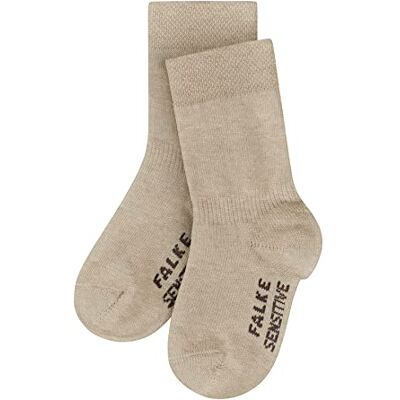 FALKE Unisex Baby Socken Sensitive B So Baumwolle mit Komfortbund 1 Paar, Beige Sand Melange 4650, 74-80 FALKE Unisex Baby Socken Sensitive B So Baumwolle mit Komfortbund 1 Paar, Beige Sand Melange 4650, 74-80