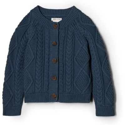 Amazon Essentials x Sofia Grainge Unisex Kinder Fischer-Strickjacke Pullover, Dunkles Marineblau, 3 Jahre Amazon Essentials x Sofia Grainge Unisex Kinder Fischer-Strickjacke Pullover, Dunkles Marineblau, 3 Jahre
