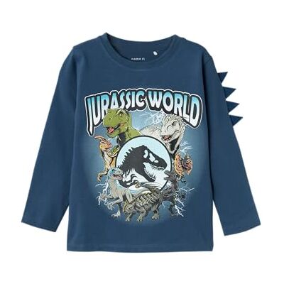 NAME IT Jungen Nmmjolly Jurassic Top Noos Sky Langarmshirt, Dark Denim, 92 EU NAME IT Jungen Nmmjolly Jurassic Top Noos Sky Langarmshirt, Dark Denim, 92 EU
