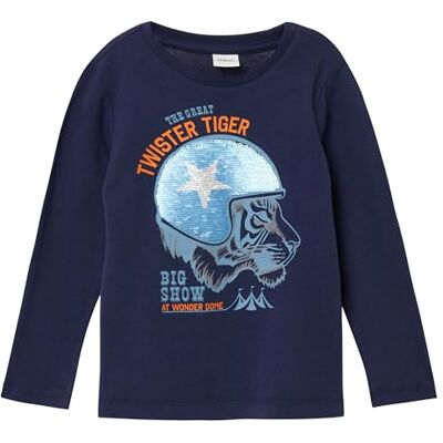 s.Oliver Junior Mädchen Langarmshirt – Jersey, Wendepailletten, Artwork s.Oliver Junior Mädchen Langarmshirt – Jersey, Wendepailletten, Artwork