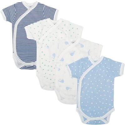 BABIDU 4er-Pack Baby Wickelbody Kurzarm – 100% Baumwolle, weich & atmungsaktiv – Erstausstattung für Neugeborene, Jungen & Mädchen, hautfreundlich, Made in Europe BABIDU 4er-Pack Baby Wickelbody Kurzarm – 100% Baumwolle, weich & atmungsaktiv – Erstausstattung für Neugeborene, Jungen & Mädchen, hautfreundlich, Made in Europe