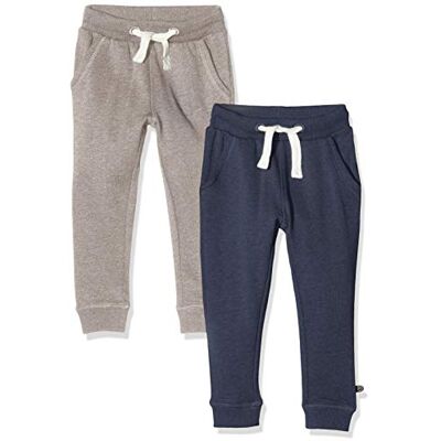 MINYMO Jungen 2er Pack Sweat Pants/Freizeithose Hose, Mehrfarbig (Ensign Blue/Grau 794), (Herstellergröße:116) MINYMO Jungen 2er Pack Sweat Pants/Freizeithose Hose, Mehrfarbig (Ensign Blue/Grau 794), (Herstellergröße:116)