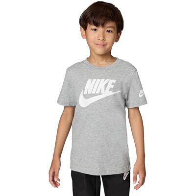 NIKE Kinder Futura Evergreen T-Shirt, Dk Grey Heather, 5/6 Jahre NIKE Kinder Futura Evergreen T-Shirt, Dk Grey Heather, 5/6 Jahre
