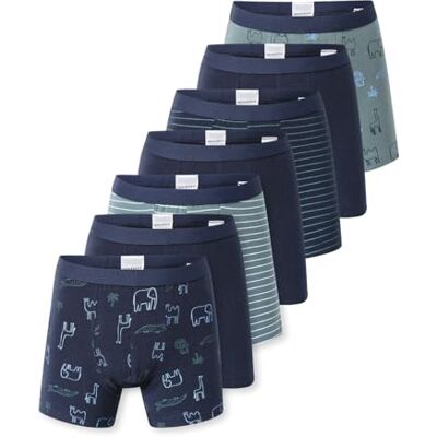 Schiesser Jungen 7 Pack Boxershorts 95/5 Organic Cotton Bio Baumwolle Größe 92 bis 140 Schiesser Jungen 7 Pack Boxershorts 95/5 Organic Cotton Bio Baumwolle Größe 92 bis 140