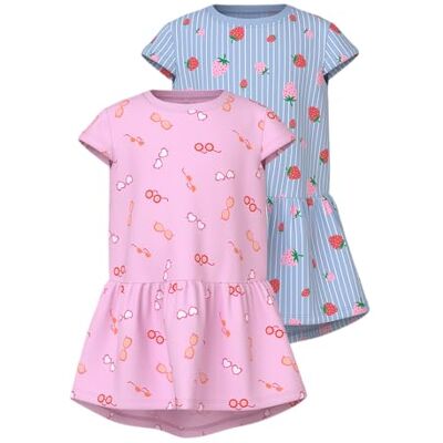 NAME IT Mädchen Nmfvigga 2P Capsl Dress, Pirouette, 116 cm (2er Pack) NAME IT Mädchen Nmfvigga 2P Capsl Dress, Pirouette, 116 cm (2er Pack)