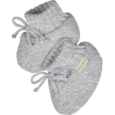 FALKE Unisex Baby Socken Knitted Shoe B So Baumwolle einfarbig 1 Paar, Grau Shark Melange 3261, 62-68 FALKE Unisex Baby Socken Knitted Shoe B So Baumwolle einfarbig 1 Paar, Grau Shark Melange 3261, 62-68