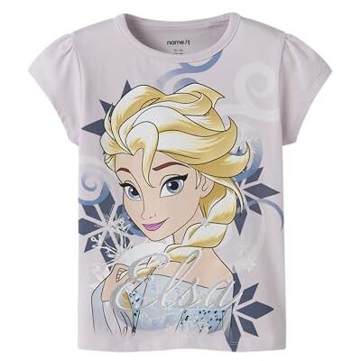 NAME IT Mädchen Nmfmomi Frozen Ss Top Box Wdi, Lavender Fog, 110 NAME IT Mädchen Nmfmomi Frozen Ss Top Box Wdi, Lavender Fog, 110