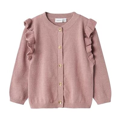 NAME IT Mädchen Nmfabinne Ls Knit Card Noos Strickjacke, Deauville Mauve/Detail:Tone In Tone Lurex, 80 EU NAME IT Mädchen Nmfabinne Ls Knit Card Noos Strickjacke, Deauville Mauve/Detail:Tone In Tone Lurex, 80 EU