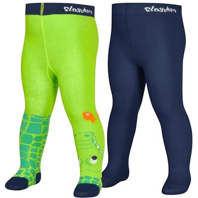Playshoes Strumpfhose Unisex Kinder Strumpfhose, Krokodil 2er Set, 86/92 Playshoes Strumpfhose Unisex Kinder Strumpfhose, Krokodil 2er Set, 86/92