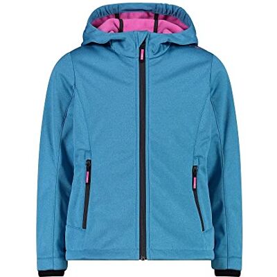 CMP Mädchen Melange-softshelljacke Für Kinder Mit Fester Kapuze KID G JACKET FIX HOOD, Türkis Mel., 152 EU CMP Mädchen Melange-softshelljacke Für Kinder Mit Fester Kapuze KID G JACKET FIX HOOD, Türkis Mel., 152 EU