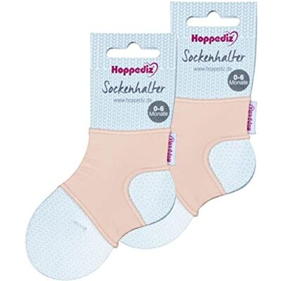 Hoppediz Unisex Baby 2-er Set Sockenhalter Socken, 0-6 Monate, rosa, Einheitsgröße (2er Pack) Hoppediz Unisex Baby 2-er Set Sockenhalter Socken, 0-6 Monate, rosa, Einheitsgröße (2er Pack)
