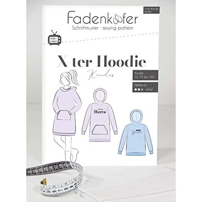 Fadenkäfer Papierschnittmuster X-te Hoodie Kinder Fadenkäfer Papierschnittmuster X-te Hoodie Kinder