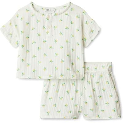 Amazon Essentials x Sofia Grainge Unisex Baby Spielset aus Baumwollgaze: Hemd und Shorts, Elfenbeinfarbene Zitrone, 3-6 Monate Amazon Essentials x Sofia Grainge Unisex Baby Spielset aus Baumwollgaze: Hemd und Shorts, Elfenbeinfarbene Zitrone, 3-6 Monate
