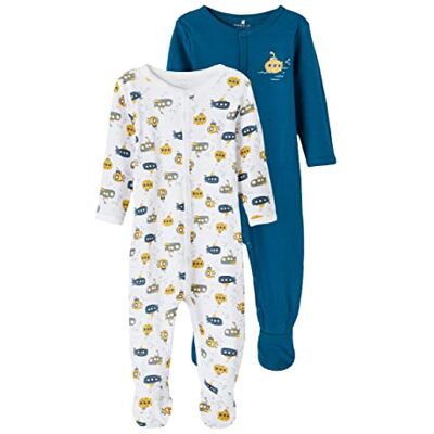 NAME IT Baby Baby-Jungen NBMNIGHTSUIT 2P W/F Legion Blue NOOS Kleinkind-Schlafanzüge, 56 NAME IT Baby Baby-Jungen NBMNIGHTSUIT 2P W/F Legion Blue NOOS Kleinkind-Schlafanzüge, 56