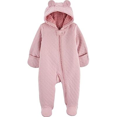 Simple Joys by Carter's Unisex-Baby Footed Jumpsuit Pram Fleece-Overall mit Fuß, Rosa, 3-6 Monate Simple Joys by Carter's Unisex-Baby Footed Jumpsuit Pram Fleece-Overall mit Fuß, Rosa, 3-6 Monate