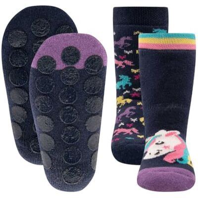 EWERS 2er Pack Einhörner Stoppersocken ABS-Beschichtung, Socken mit ABS-Beschichtung für Mädchen, Anti-Rutsch-Socken mit punktueller Sohle, 2 Paar rutschfeste Kindersocken, Größe 31-34 EWERS 2er Pack Einhörner Stoppersocken ABS-Beschichtung, Socken mit ABS-Beschichtung für Mädchen, Anti-Rutsch-Socken mit punktueller Sohle, 2 Paar rutschfeste Kindersocken, Größe 31-34