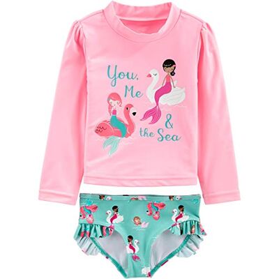 Simple Joys by Carter's Baby-Mädchen 2-Piece Assorted Rashguard Rash-Guard-Set, Aquagrün Schwan/Rosa Meerjungfrau, 5 Jahre Simple Joys by Carter's Baby-Mädchen 2-Piece Assorted Rashguard Rash-Guard-Set, Aquagrün Schwan/Rosa Meerjungfrau, 5 Jahre