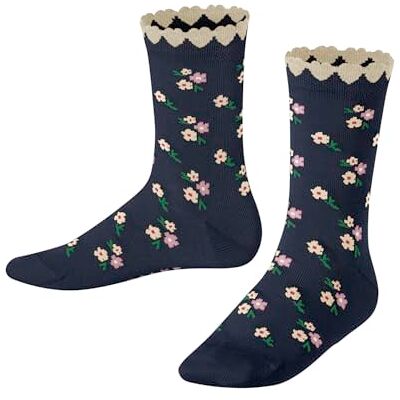 FALKE Unisex Kinder Socken Ditsy Flowers K So Baumwolle gemustert 1 Paar, Blau Space Blue 6116, 27-30 FALKE Unisex Kinder Socken Ditsy Flowers K So Baumwolle gemustert 1 Paar, Blau Space Blue 6116, 27-30