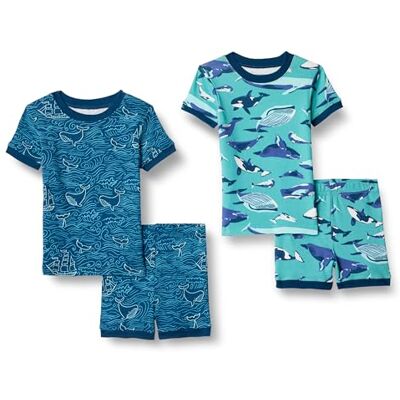 Amazon Essentials Jungen Eng anliegende Baumwoll-Schlafanzüge, 2er-Pack, Unter dem Meer, 6-7 Jahre Amazon Essentials Jungen Eng anliegende Baumwoll-Schlafanzüge, 2er-Pack, Unter dem Meer, 6-7 Jahre