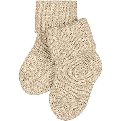FALKE Unisex Baby Socken Flausch B So Wolle Baumwolle einfarbig 1 Paar, Beige Sand Melange 4650, 74-80 FALKE Unisex Baby Socken Flausch B So Wolle Baumwolle einfarbig 1 Paar, Beige Sand Melange 4650, 74-80