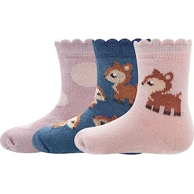 EWERS 3er-Pack Rehkitz-Söckchen, mehrfarbige Reh-Socken für Mädchen und Jungen, Baumwolle, MADE IN EUROPE, Mädchensocken Jungensocken Kindersocken, Größe 19-22, beige/hell-braun/türkis-blau EWERS 3er-Pack Rehkitz-Söckchen, mehrfarbige Reh-Socken für Mädchen und Jungen, Baumwolle, MADE IN EUROPE, Mädchensocken Jungensocken Kindersocken, Größe 19-22, beige/hell-braun/türkis-blau