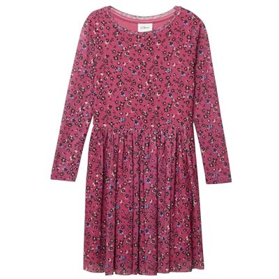 s.Oliver Langärmeliges Meshkleid mit Jerseyfutter und All-Over-Print s.Oliver Langärmeliges Meshkleid mit Jerseyfutter und All-Over-Print