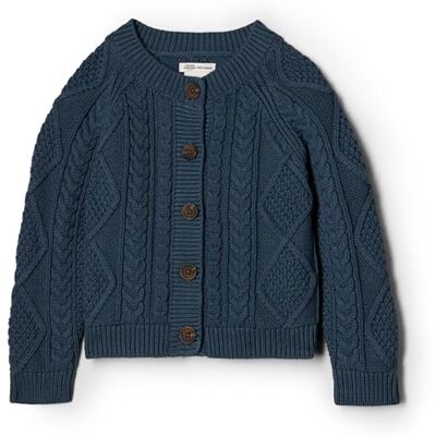 Amazon Essentials x Sofia Grainge Unisex Baby Fischer-Strickjacke Pullover, Dunkles Marineblau, 18 Monate Amazon Essentials x Sofia Grainge Unisex Baby Fischer-Strickjacke Pullover, Dunkles Marineblau, 18 Monate