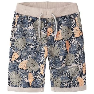 NAME IT Jungen Nkmvermo AOP Long SWE Shorts Unb, Chateau Gray, 134 NAME IT Jungen Nkmvermo AOP Long SWE Shorts Unb, Chateau Gray, 134