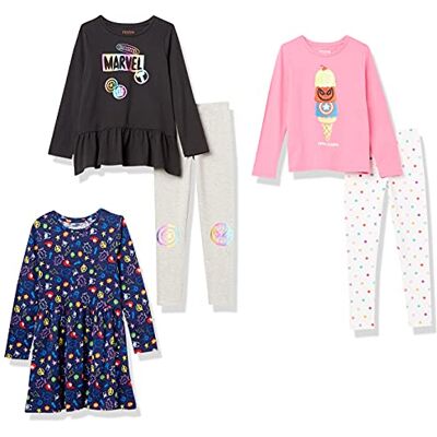 Amazon Essentials Disney Marvel Star Wars Frozen Princess Mädchen Outfit-Sets zum Kombinieren, 5er-Pack, Marvel Icons Aufdruck, 5 Jahre Amazon Essentials Disney Marvel Star Wars Frozen Princess Mädchen Outfit-Sets zum Kombinieren, 5er-Pack, Marvel Icons Aufdruck, 5 Jahre
