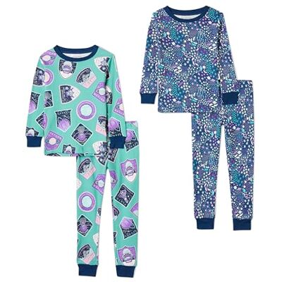 Amazon Essentials Jungen Eng anliegende Baumwoll-Schlafanzüge, 2er-Pack, Planetenaufdruck/Weltraum, 6-7 Jahre Amazon Essentials Jungen Eng anliegende Baumwoll-Schlafanzüge, 2er-Pack, Planetenaufdruck/Weltraum, 6-7 Jahre