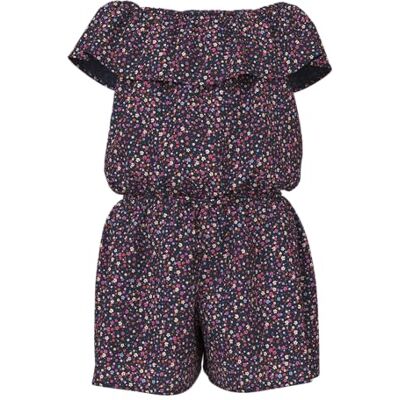 NAME IT Mädchen Nkfvinaya Ss Playsuit Fffff Noos, Navy Blazer, 128 NAME IT Mädchen Nkfvinaya Ss Playsuit Fffff Noos, Navy Blazer, 128