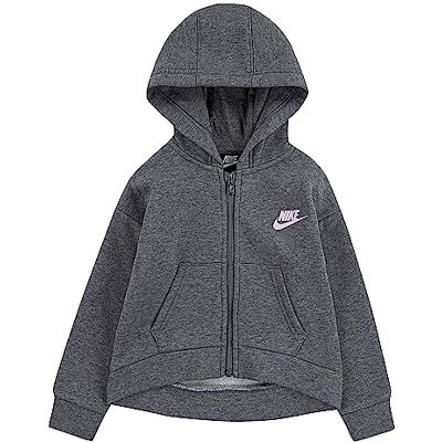 NIKE Mädchen Club Hoodie Sweatshirt, GEH Grey Heather, 4-5 Jahre EU NIKE Mädchen Club Hoodie Sweatshirt, GEH Grey Heather, 4-5 Jahre EU