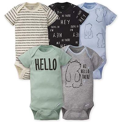 Gerber Baby-Jungen 5er-Pack verschiedene Onesies-Bodys, Hello Bear, 3–6 Monate Gerber Baby-Jungen 5er-Pack verschiedene Onesies-Bodys, Hello Bear, 3–6 Monate