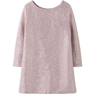 NAME IT Mädchen Nmfditsa Ls Dress, Mauve Mist, 98 cm NAME IT Mädchen Nmfditsa Ls Dress, Mauve Mist, 98 cm
