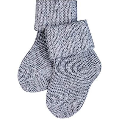 FALKE Unisex Baby Socken Flausch B SO Baumwolle einfarbig 1 Paar, Grau (Light Grey 3400), 80-92 FALKE Unisex Baby Socken Flausch B SO Baumwolle einfarbig 1 Paar, Grau (Light Grey 3400), 80-92
