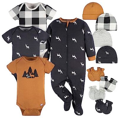 Gerber Baby-Geschenkset für Jungen, 12-teilig, braunes Hirschmotiv, 6–9 Monate Gerber Baby-Geschenkset für Jungen, 12-teilig, braunes Hirschmotiv, 6–9 Monate