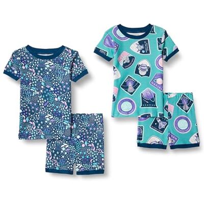 Amazon Essentials Jungen Eng anliegende Baumwoll-Schlafanzüge, 2er-Pack, Planet/Sterneaufdruck, 6-7 Jahre Amazon Essentials Jungen Eng anliegende Baumwoll-Schlafanzüge, 2er-Pack, Planet/Sterneaufdruck, 6-7 Jahre