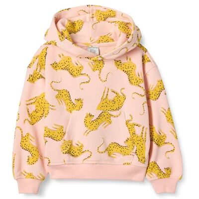 Amazon Essentials Unisex Kinder Oversized Hoodie Pfirsichgelb Leopard XS Amazon Essentials Unisex Kinder Oversized Hoodie Pfirsichgelb Leopard XS