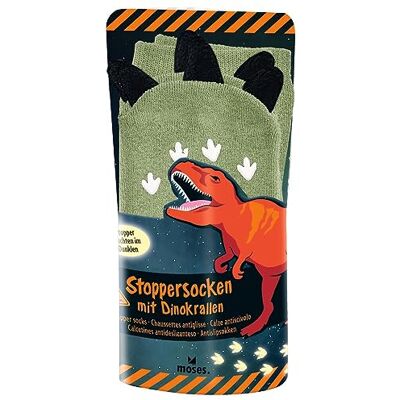 moses Unisex Kinder Dino Stoppersocken Mit Krallen, Dinosaurier Kindersocken Nachtleuchtenden Stoppern, Rutschfeste ABS-Socken Für Passend Jungen Und Mädchen Schuhgröße 26-42, Grün, 26 EU moses Unisex Kinder Dino Stoppersocken Mit Krallen, Dinosaurier Kindersocken Nachtleuchtenden Stoppern, Rutschfeste ABS-Socken Für Passend Jungen Und Mädchen Schuhgröße 26-42, Grün, 26 EU