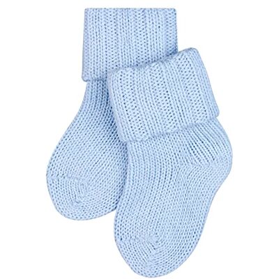FALKE Unisex Baby Socken Flausch B So Wolle Baumwolle einfarbig 1 Paar, Blau Crystal Blue 6290, 74-80 FALKE Unisex Baby Socken Flausch B So Wolle Baumwolle einfarbig 1 Paar, Blau Crystal Blue 6290, 74-80