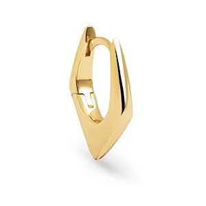 SINGULARU Einzelner Creolen-Ohrring Point. Messing mit 18 kt Goldbeschichtung und Zirkonia. Schmuck für Damen SINGULARU Einzelner Creolen-Ohrring Point. Messing mit 18 kt Goldbeschichtung und Zirkonia. Schmuck für Damen
