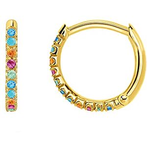 THOMAS SABO Damen Ohrring Einzel Creole farbige Steine 925 Sterling Silber CR659-488-7 THOMAS SABO Damen Ohrring Einzel Creole farbige Steine 925 Sterling Silber CR659-488-7