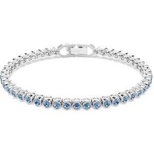 Swarovski Imber Emily Tennis Armband, Rhodiniertes Damenarmband mit Blauen Kristallen in Kesselfassung, Mit Faltverschluss, Armbandlänge: 16.5-18.5 cm, Armbandbreite: 0.3 cm Swarovski Imber Emily Tennis Armband, Rhodiniertes Damenarmband mit Blauen Kristallen in Kesselfassung, Mit Faltverschluss, Armbandlänge: 16.5-18.5 cm, Armbandbreite: 0.3 cm