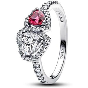 PANDORA Timeless Strahlenkranz Herzen Ring aus Sterling Silber mit Zirkonia, Größe: 58, 193662C01-58 PANDORA Timeless Strahlenkranz Herzen Ring aus Sterling Silber mit Zirkonia, Größe: 58, 193662C01-58