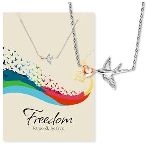 Engelsrufer Grußkarte Freedom mit Halskette Edelstahl Bicolor – Freiheit verschenken – Symbolisches Geschenk mit Kette & Karte Engelsrufer Grußkarte Freedom mit Halskette Edelstahl Bicolor – Freiheit verschenken – Symbolisches Geschenk mit Kette & Karte