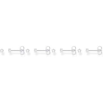THOMAS SABO Einzel Ohrstecker weißer Stein klein silber 925 Sterlingsilber THOMAS SABO Einzel Ohrstecker weißer Stein klein silber 925 Sterlingsilber