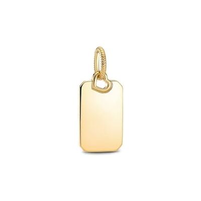PANDORA Gravierbares Rechteck Anhänger aus 14 Karat Vergoldeter Metalllegierung, 368611C00 PANDORA Gravierbares Rechteck Anhänger aus 14 Karat Vergoldeter Metalllegierung, 368611C00