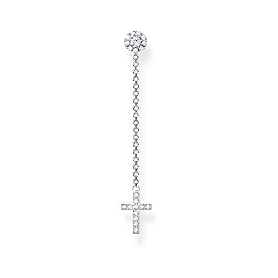 THOMAS SABO Damen Einzel Ohrring Kreuz Zirkonia 925 Sterlingsilber H2239-051-14 THOMAS SABO Damen Einzel Ohrring Kreuz Zirkonia 925 Sterlingsilber H2239-051-14