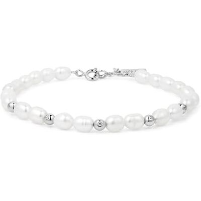 ANIA HAIE Damen Armband CHIC CREATOR aus 925 Sterling Silber, verziert mit 24 Süßwasserperlen und 10 Zirkonia, Länge: 16,5 cm + 2 cm Verlängerung, inkl. Geschenkverpackung ANIA HAIE Damen Armband CHIC CREATOR aus 925 Sterling Silber, verziert mit 24 Süßwasserperlen und 10 Zirkonia, Länge: 16,5 cm + 2 cm Verlängerung, inkl. Geschenkverpackung